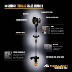 McCulloch TrimMac Petrol 25cc Grass Trimmer