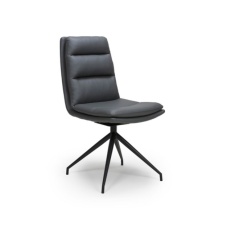 Nevada Swivel Dining Chair Black Frame Grey Seat Nevada Swivel Dining Chair Black Frame Grey Seat