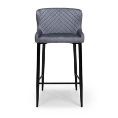 Malibu Barstool Grey Velvet