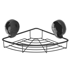 Showerdrape Suctionloc Corner Basket Black Showerdrape Suctionloc Corner Basket Black