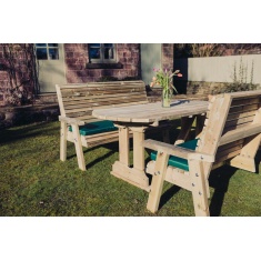 Churnet Valley Ergo 6 Seat Table Set - 3 x Benches
