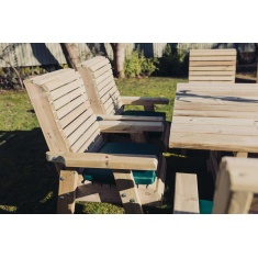 Churnet Valley Ergo 8 Seater Square Set - 4 x Chairs & 2 x Benches