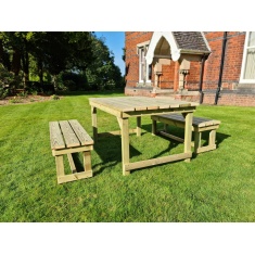 Churnet Valley Butcher Table Set 6 seater