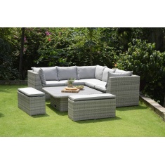 Aruba Casual Corner Dining Bench Set