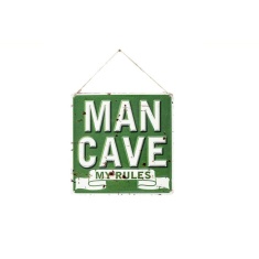 La Hacienda Man Cave My Rules Garden Sign