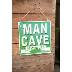 La Hacienda Man Cave My Rules Garden Sign