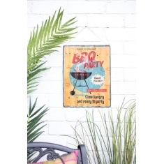 La Hacienda Corrugated BBQ Party Garden Sign