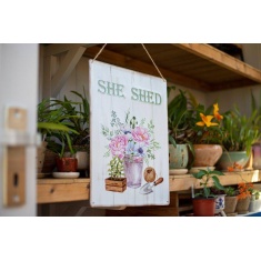 La Hacienda She Shed Sign