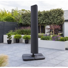 Royce Ambassador 3m x 3m Led Cantilever In Carbon With Cover And Wheeled Granite Base