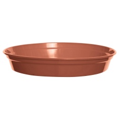 White Furze Saucer For 15' Pot - Terracotta