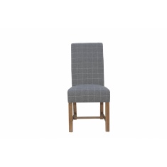 Hexham Upholstered Chair - Grey Check