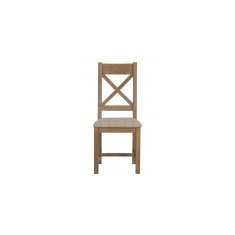 Hexham Cross Back Dining Chair Natural Check