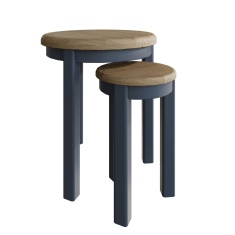 Hexham Painted Blue Round Nest Of Tables