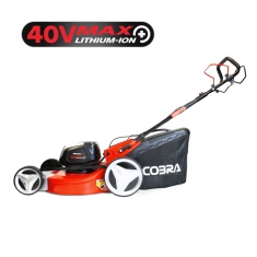 Cobra MX51S40VX Self Propelled 3-in-1 51cm Twin 40v Cordless/Battery Rotary Lawnmower
