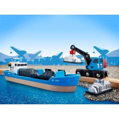 BRIO Freight Ship and Crane 33534