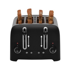 Dualit Lite 4 Slice Toaster - Black Gloss