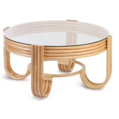 Desser Pretzel Coffee Table & Glass Desser Pretzel Coffee Table & Glass