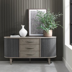 Markham Silver Grey Wide Sideboard Markham Silver Grey Wide Sideboard
