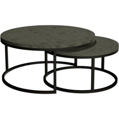 Markham Silver Grey Coffee Table Nest