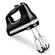 KitchenAid 5KHM6118BOB 6 Speed Hand Mixer Flex Edge - Onyx Black