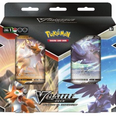 Pokemon TCG: Lycanroc V Vs Corviknight V Battle Deck Bundle