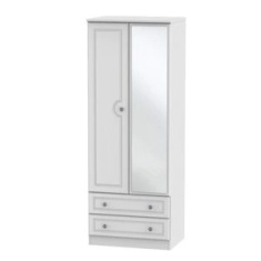 Nocton Tall 2ft6in 2 Drawer Mirror Wardrobe Nocton Tall 2ft6in 2 Drawer Mirror Wardrobe