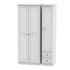 Nocton Tall Triple Plain + Drawer Wardrobe Nocton Tall Triple Plain + Drawer Wardrobe