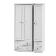 Nocton Tall Triple 2 Drawer + Drawer Wardrobe