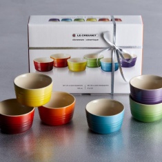 Le Creuset Set Of 6 Rainbow Mini Ramekin