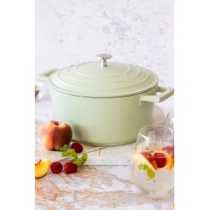 Masterclass Cast Aluminium Casserole Dish 24cm Mint