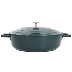 Masterclass Cast Aluminium Shallow Casserole Dish 28cm Green