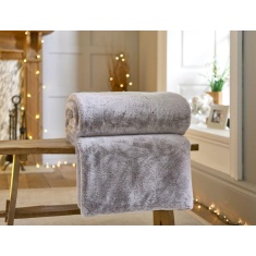 Deyongs Alaska Super Soft Faux Fur Taupe Throw