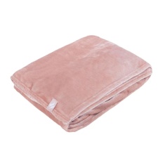 Heat Holder Fleece Blanket/Throw - Dusky Pink