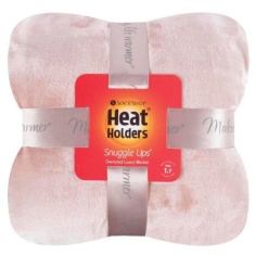 Heat Holder Fleece Blanket/Throw - Dusky Pink