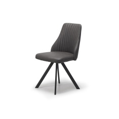 Austin Swivel Dining Chair - Dark Grey Bison Faux Leather Austin Swivel Dining Chair - Dark Grey Bison Faux Leather