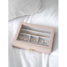 Stackers Blush Classic Ring/Bracelet Drawer With Glass Lid