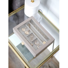 Stackers Taupe Classic Ring/Bracelet Drawer With Glass Lid