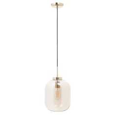 BHS Draper Glass Shade Ceiling Pendant Brass