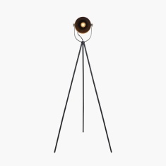 Pacific Lifestyle Auden Black Metal Tripod Floor Lamp