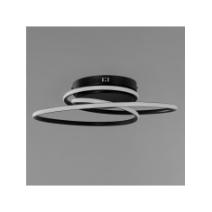 BHS Pei Rings LED Flush Ceiling Light Black