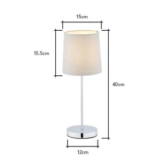BHS Mira Touch Stick Table Lamps Lamp Grey