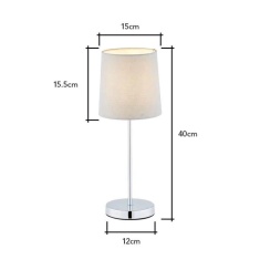 BHS Mira Touch Stick Table Lamp - Grey