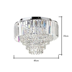 BHS Paladina Flush Ceiling Light Chrome