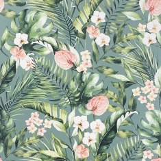 Arthouse Tropical Floral Sea Blue Wallpaper Arthouse Tropical Floral Sea Blue Wallpaper