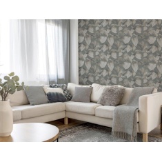 Arthouse Palm Grove Grey Wallpaper