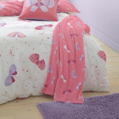 Bedlam Flutterby Butterfly Pink Throw