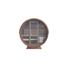 Gardenhouse24 Barrel Sauna LEO with Full Moon Glass