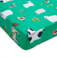 Catherine Lansfield Farmyard Animals Kids Single Fitted Sheet