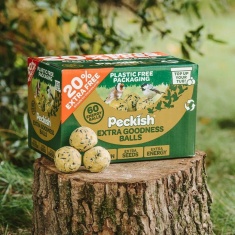 Peckish Wild Bird Food Extra Goodness Energy Balls - 50 + 20% Extra Free