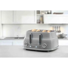 Daewoo SDA2484GE Sienna 4 Slice Toaster - Grey